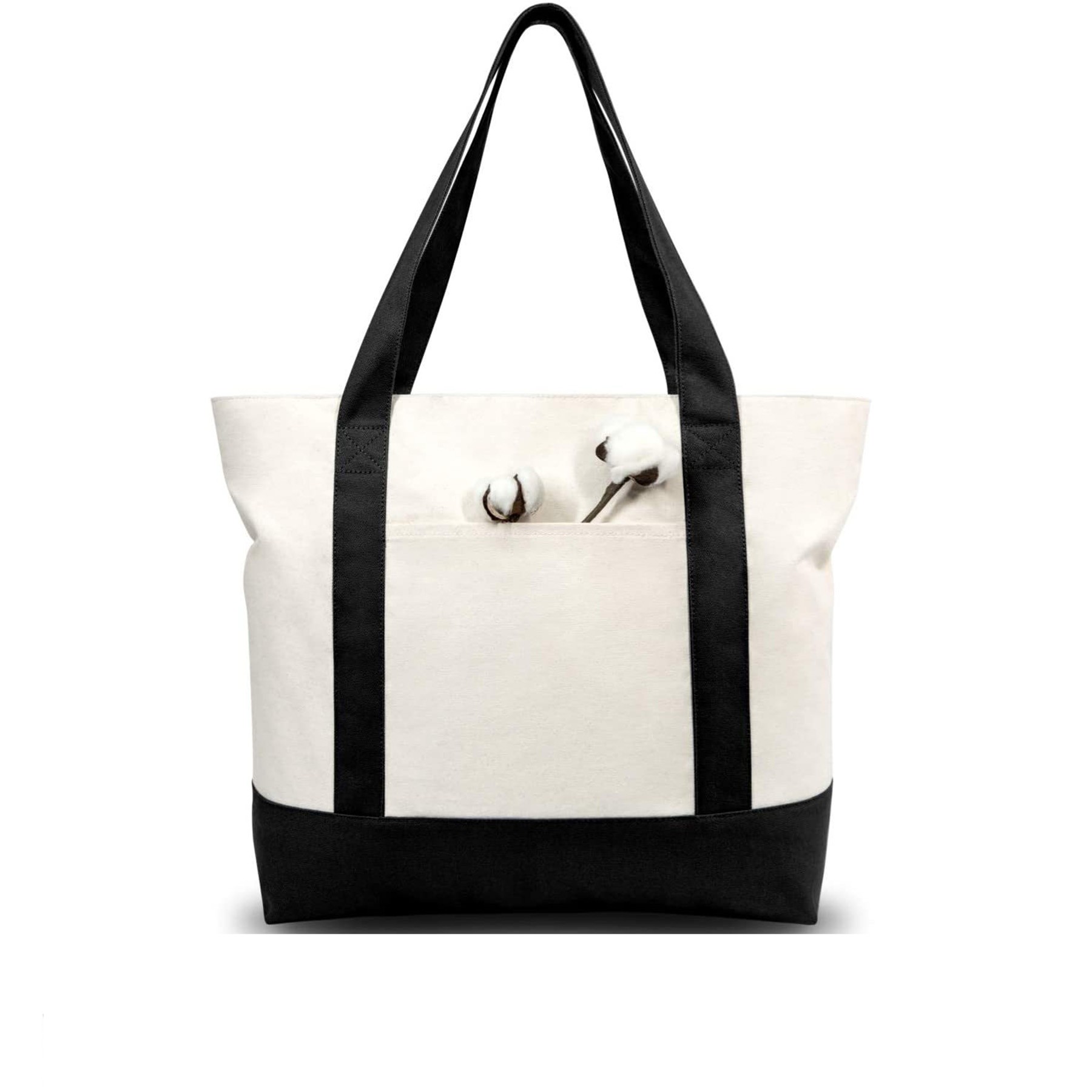 Stylish Canvas Tote Bag with an External Pocket 7