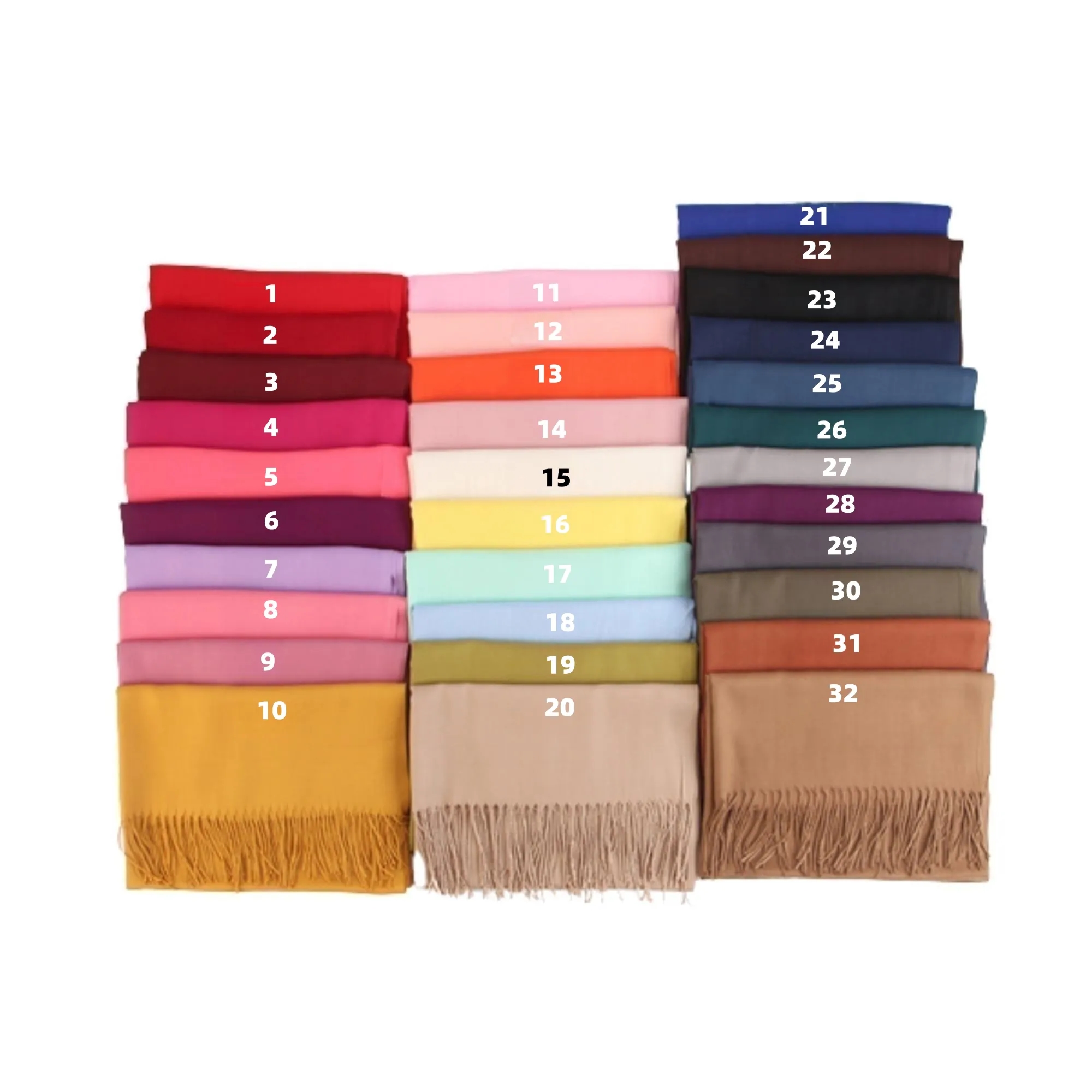 Classic Woven Scarf Warm Shawl With Fringes MOQ50 2