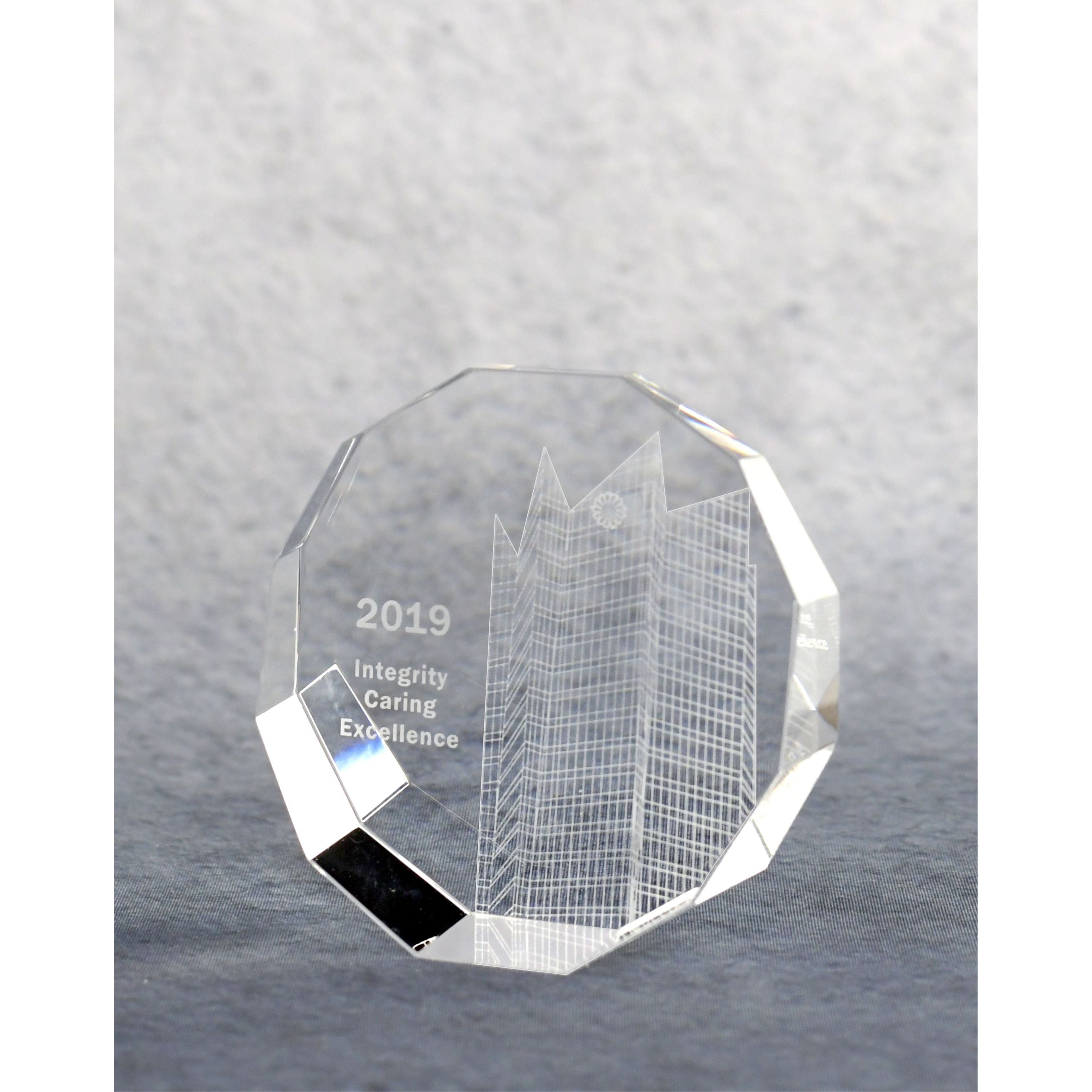 Multi-Faceted Crystal Paperweight 2