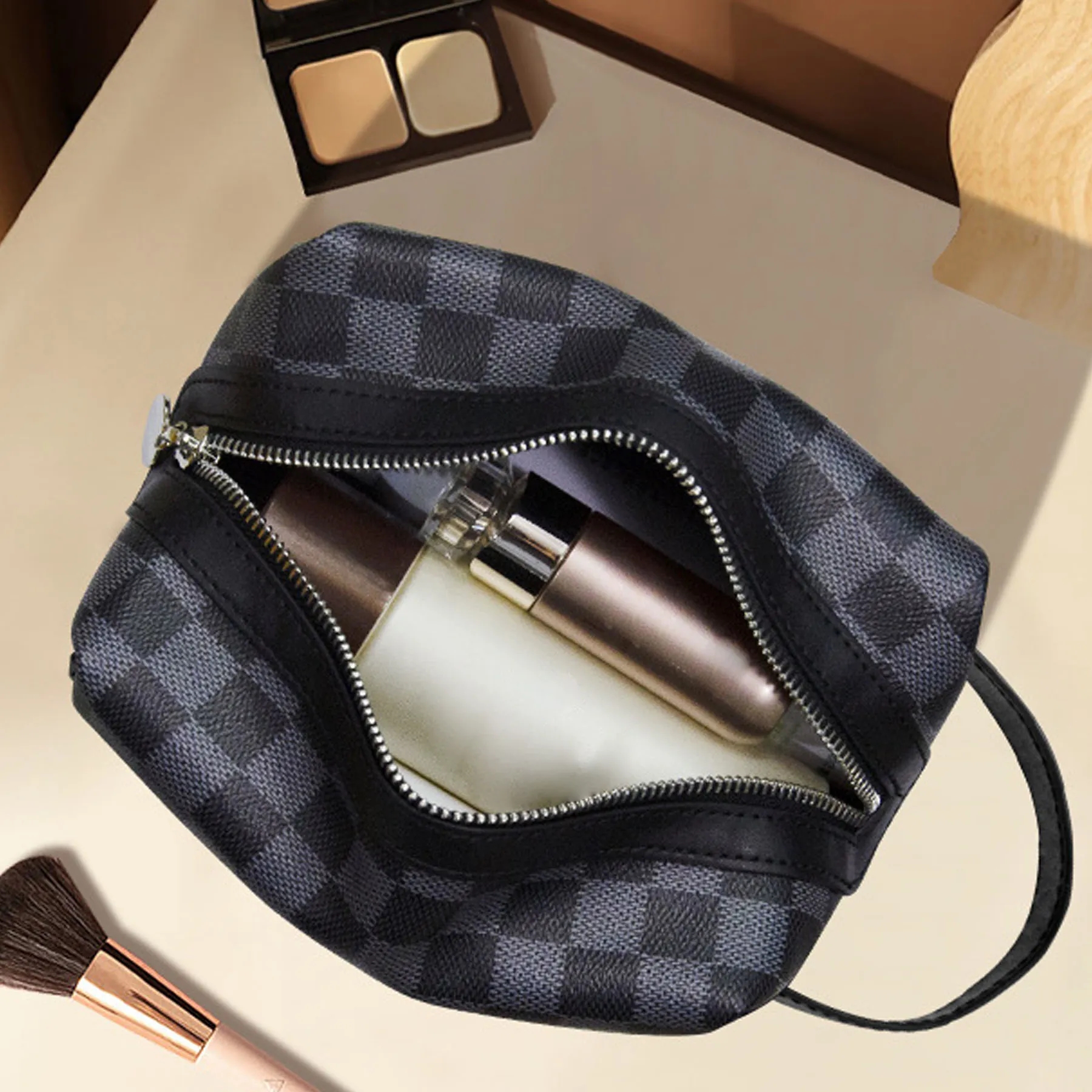 Checkered Cosmetic Bag 3