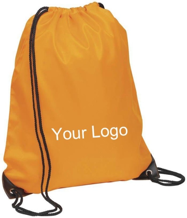210D Thick Polyester Promotion Drawstring Shopping Bag Casual Backpack 1