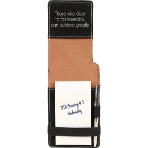 3 1/4" X 4 3/4" Laserable Leatherette Mini Notepad With Pen 3
