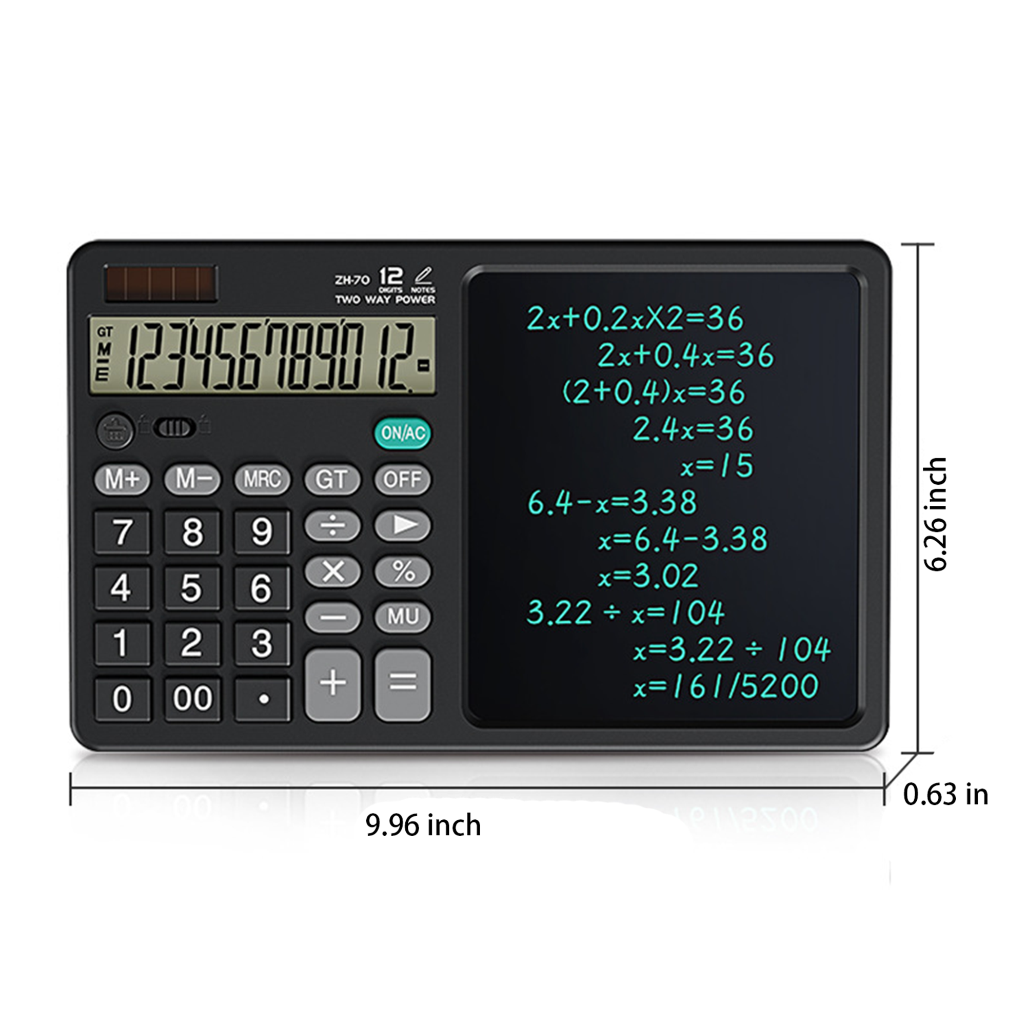 Desktop Calculator with Notepad - Office & School Use 2