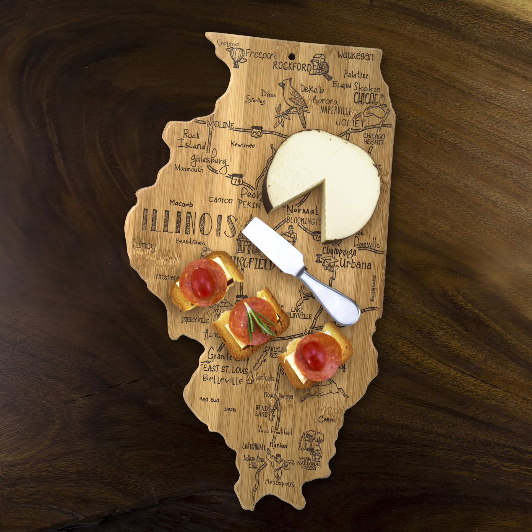 Destination Illinois Cutting & Serving Board 6