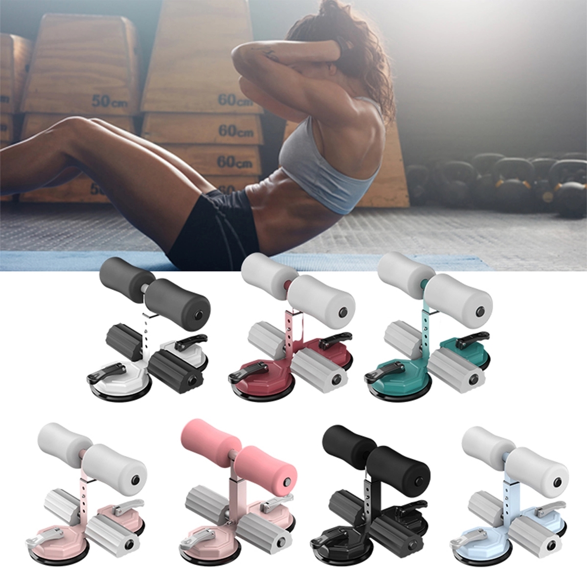 Portable Sit Up Assistant Device With 2 Strong Suction Cups 2