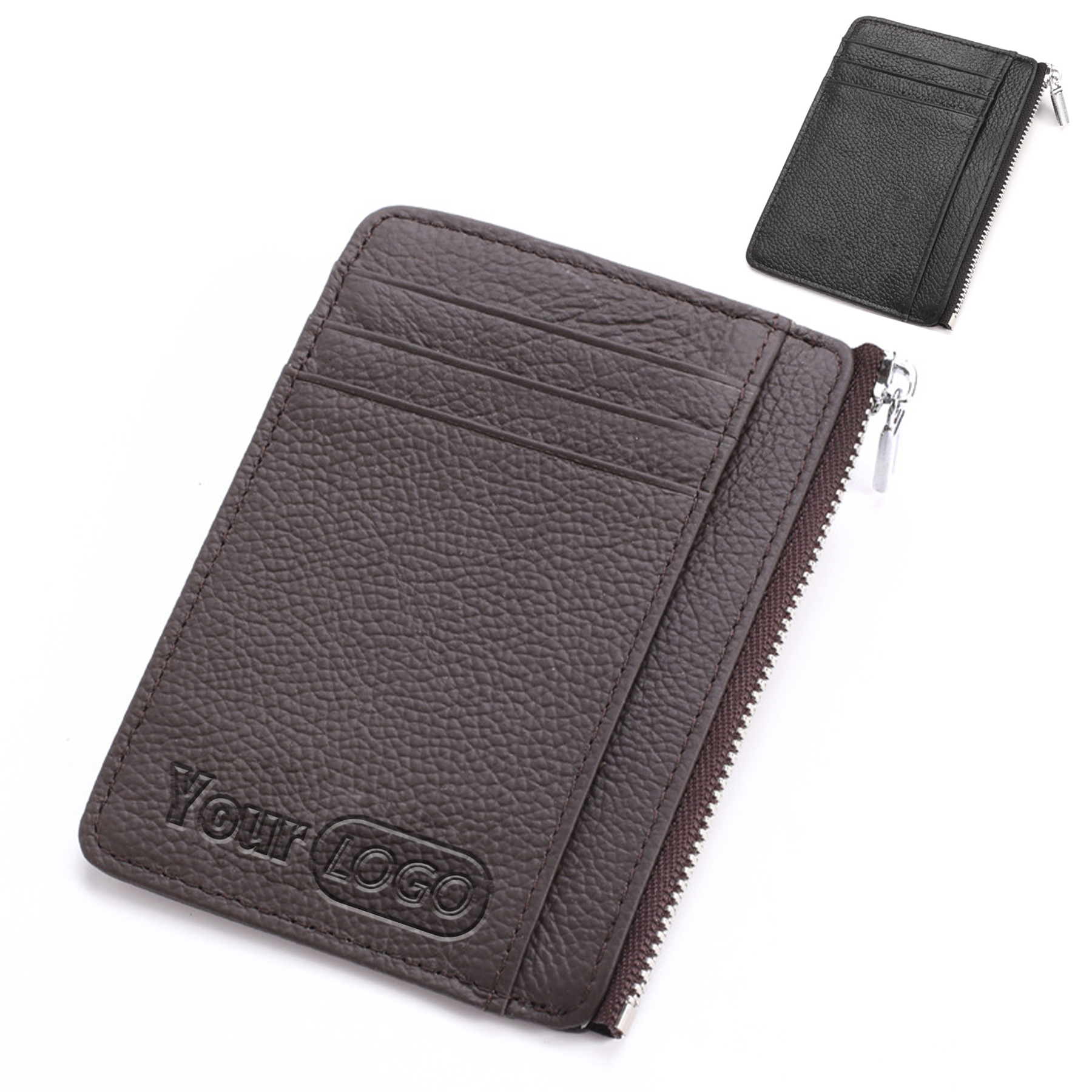genuine Leather RFID anti magnetic multifunctional card bag 3
