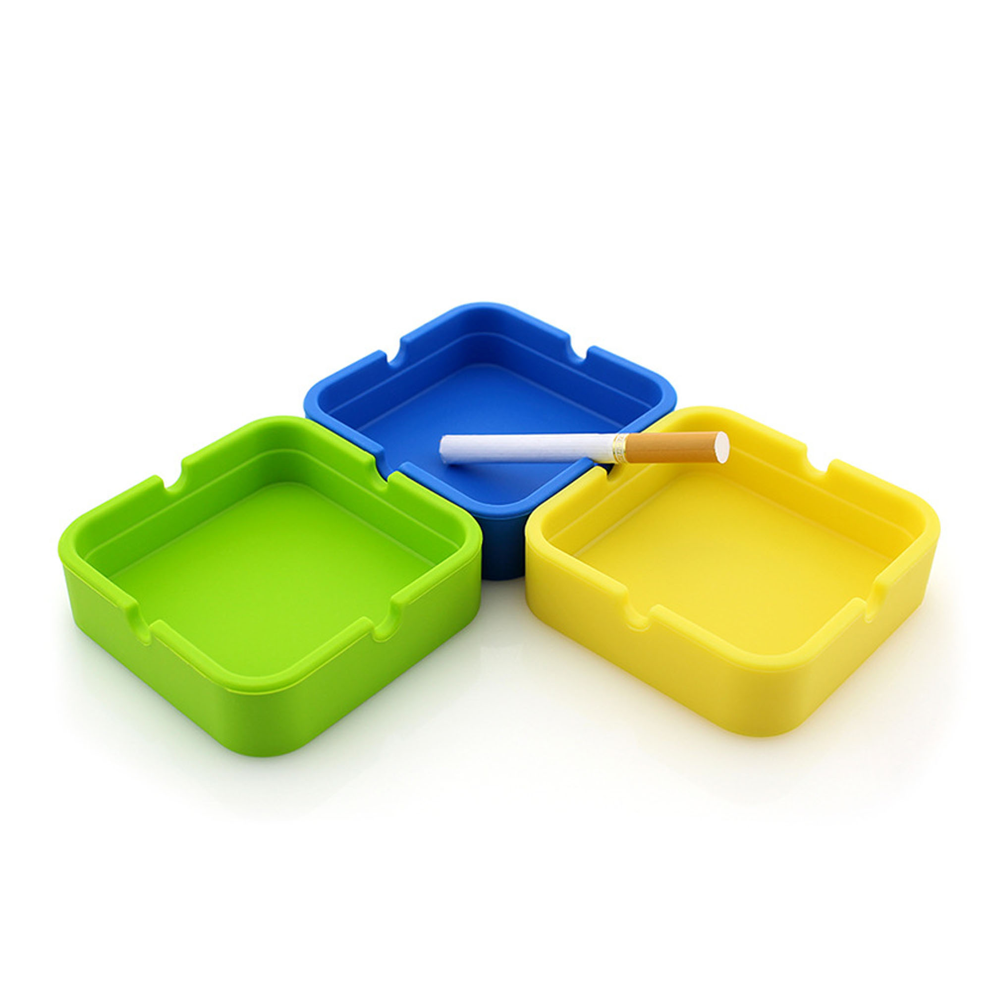 Premium Silicone Unbreakable Square Ashtray for Long-Term Use 4