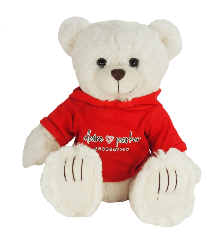 12" Cream Peter Bear with hooded sweatshirt and full color imprint 2