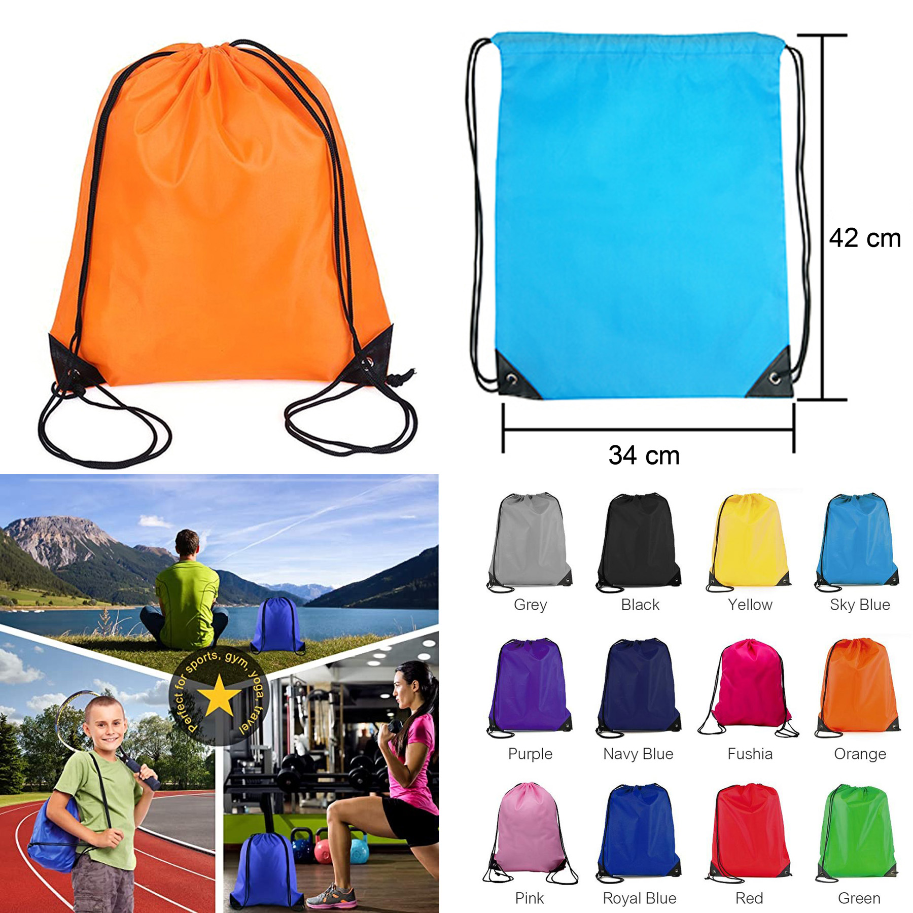 Drawstring Backpack Bag 1