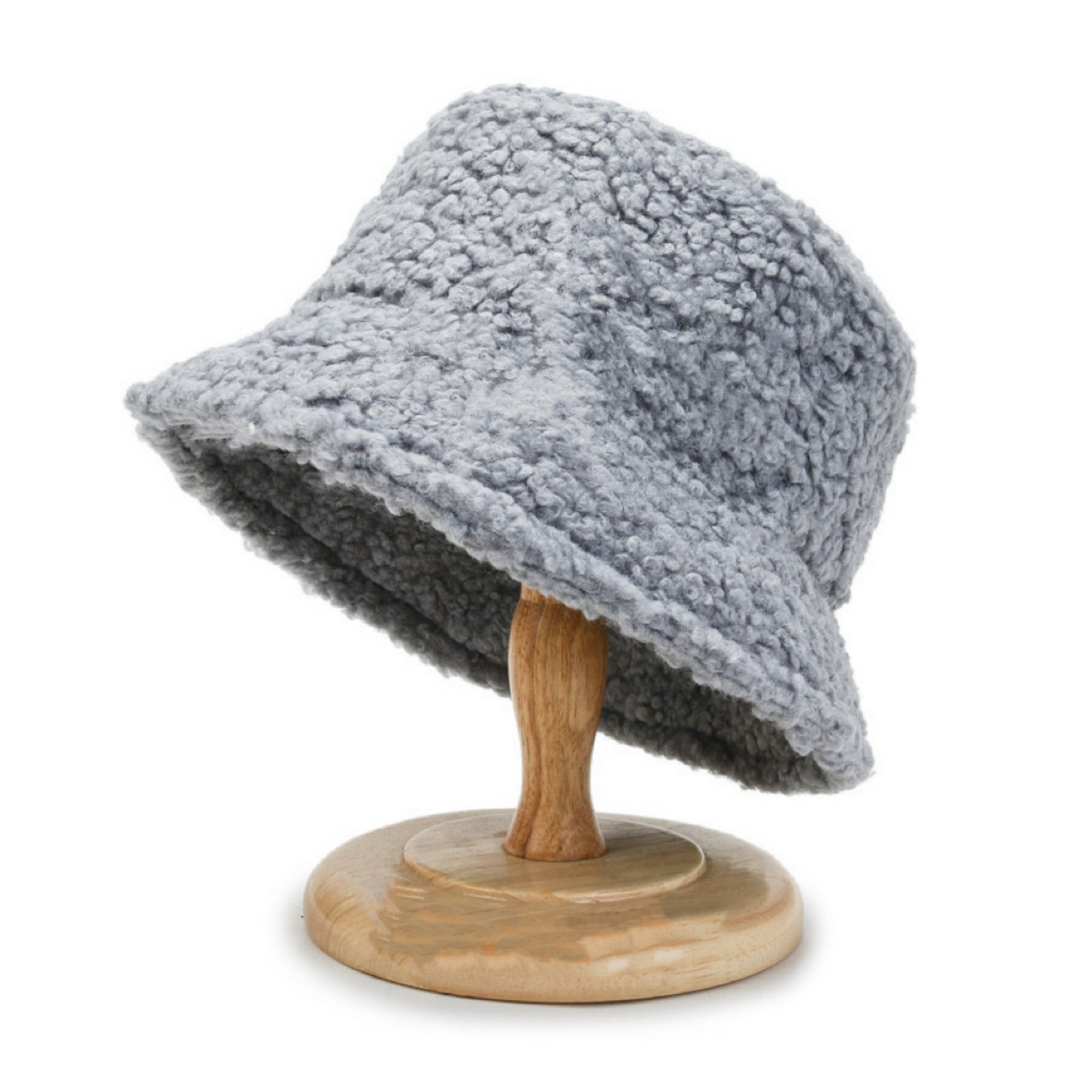 Soft Sherpa Fleece Bucket Hat for Women Winter Style 2