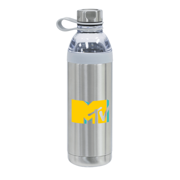 Dual Opening Stainless Steel Water Bottle - 20 Oz., custom water bottle with logo imprint 23