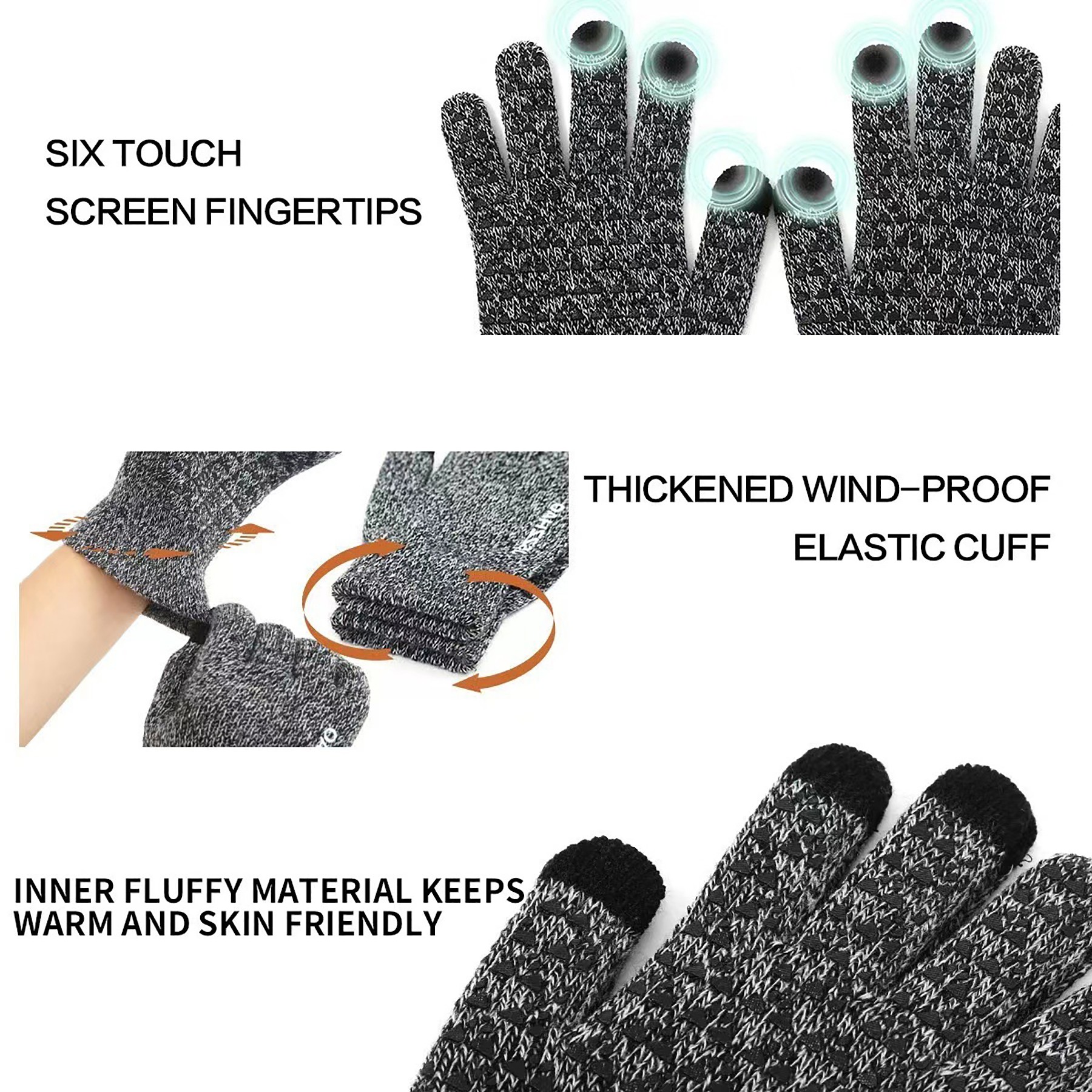 Touch Screen Knitted Warmth Gloves 2