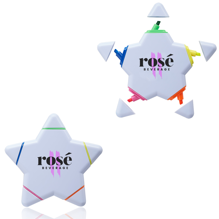 Star Shaped 5 Color Highlighters 3