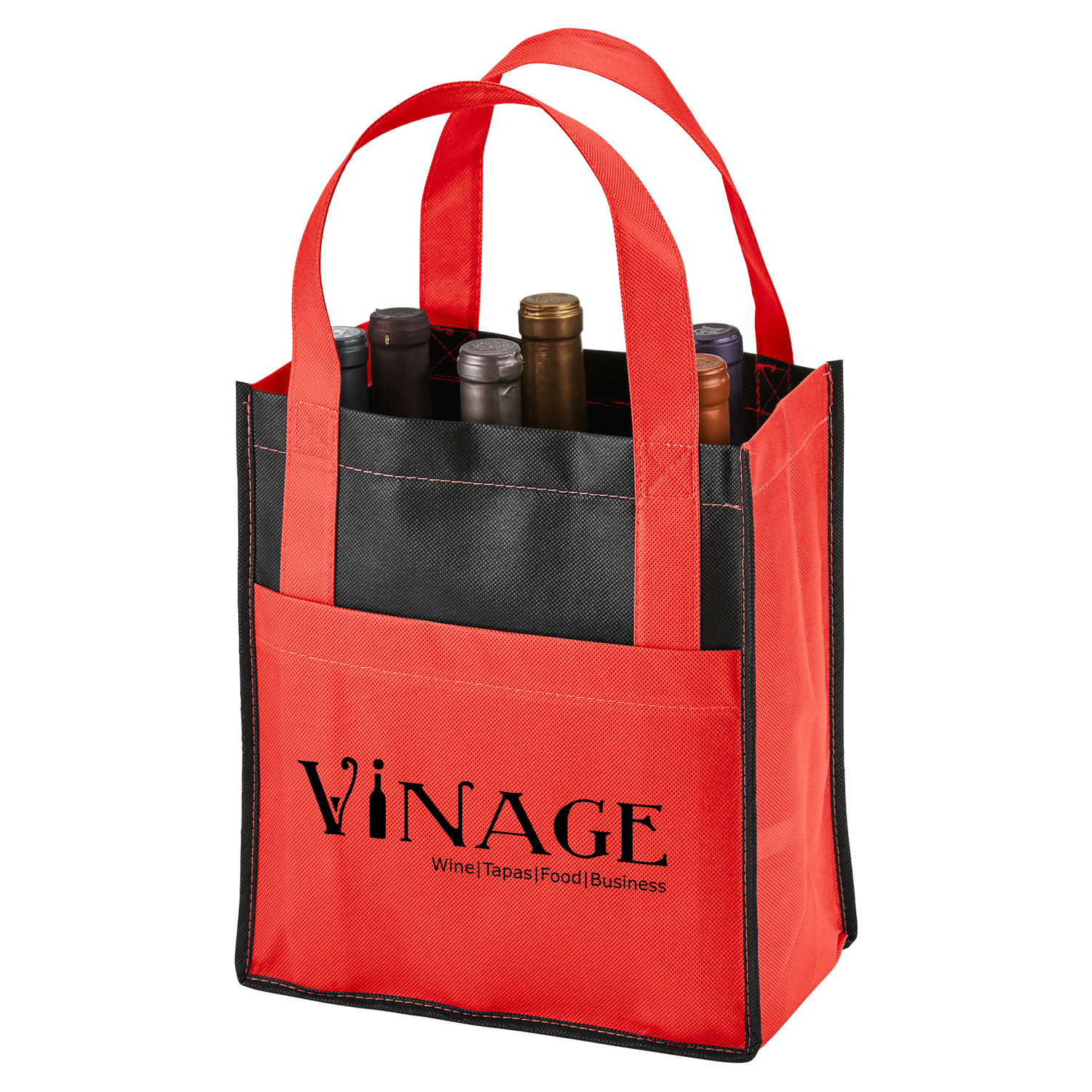Toscana Six Bottle Non-Woven Wine Tote Bag 3