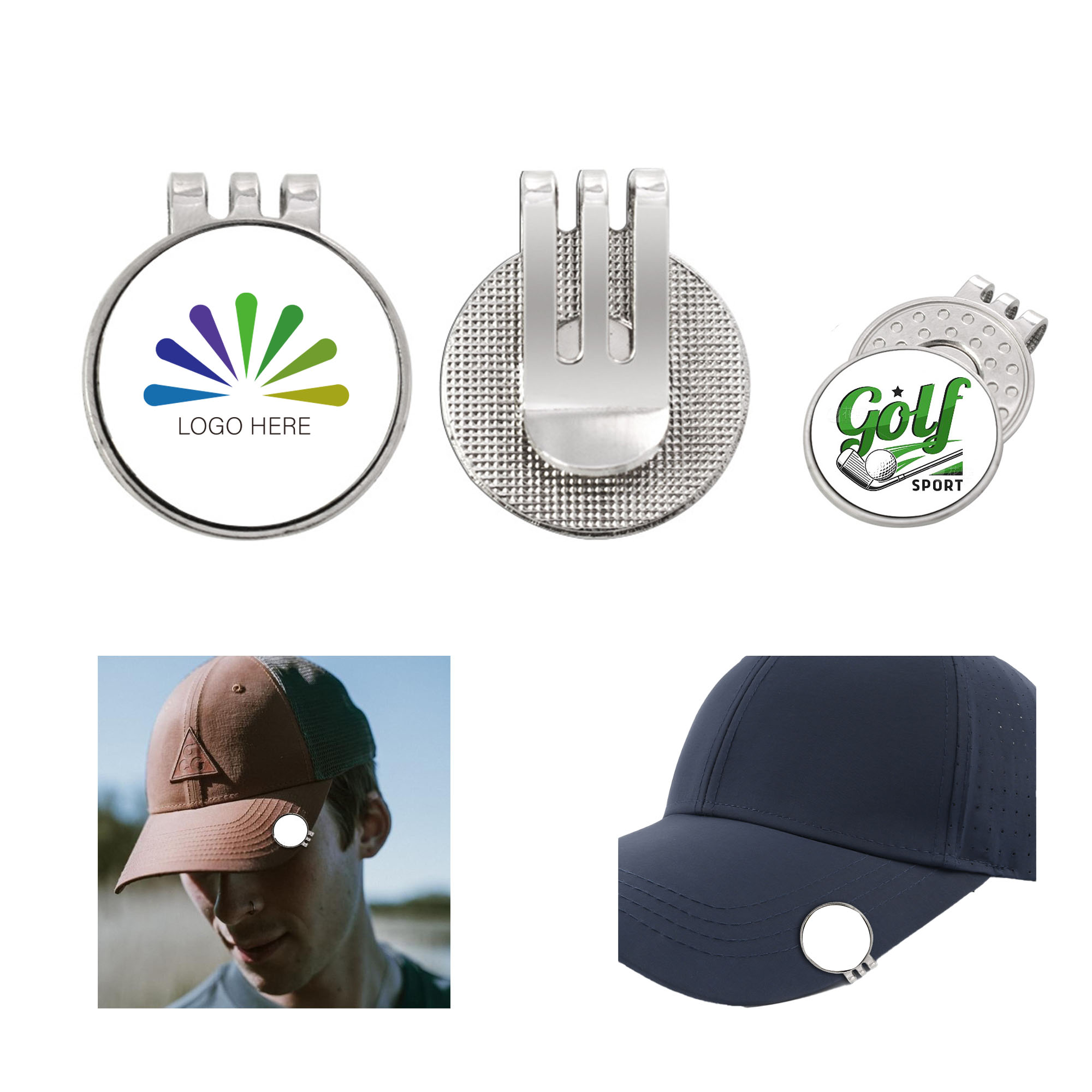 MOQ 10 pcs Golf Hat Clip Marker 2
