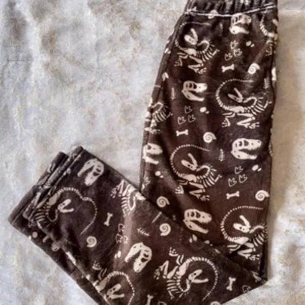 Fluffy Dino Bones Pajama Pants 2