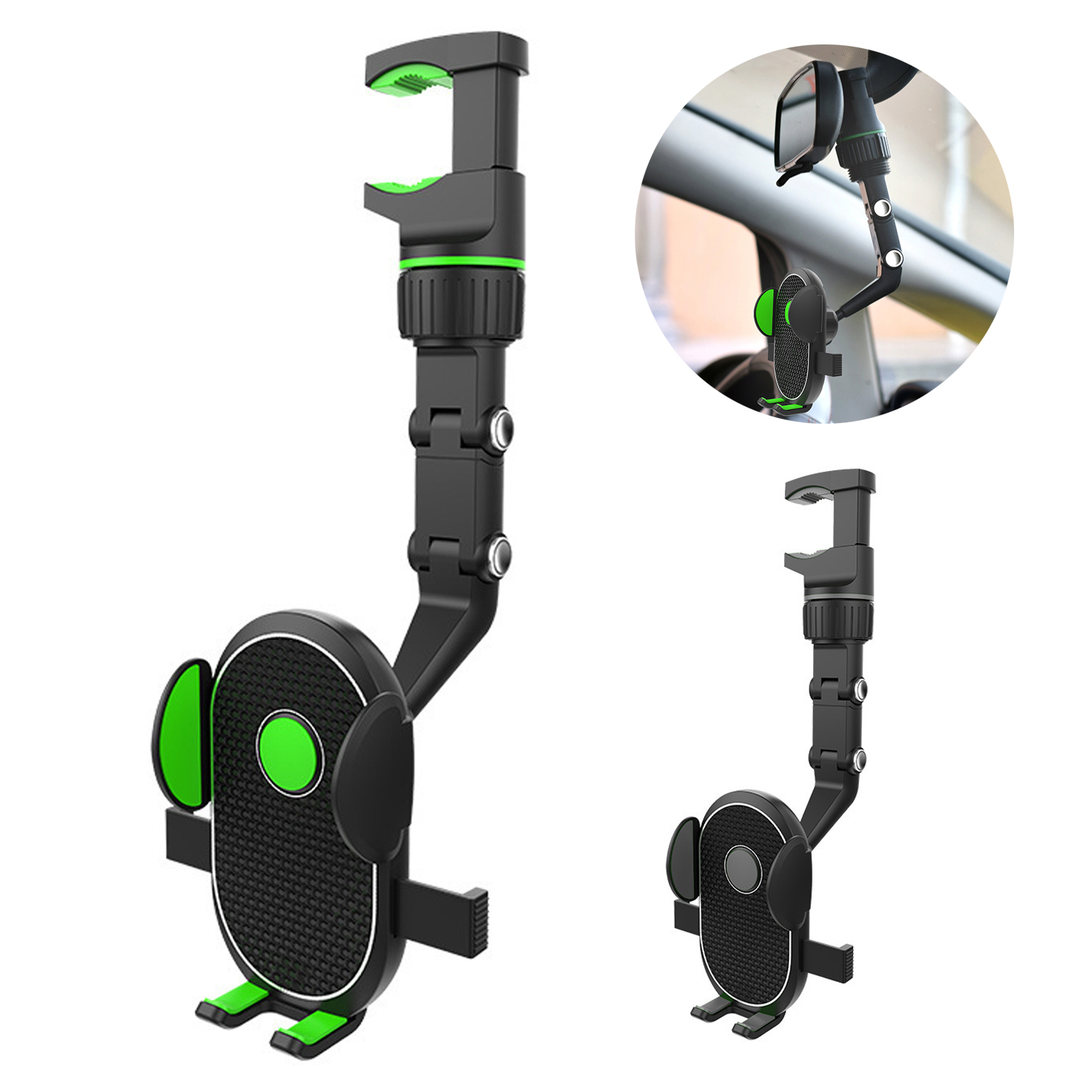 Adjustable Rearview Mirror Car Phone Mount 6