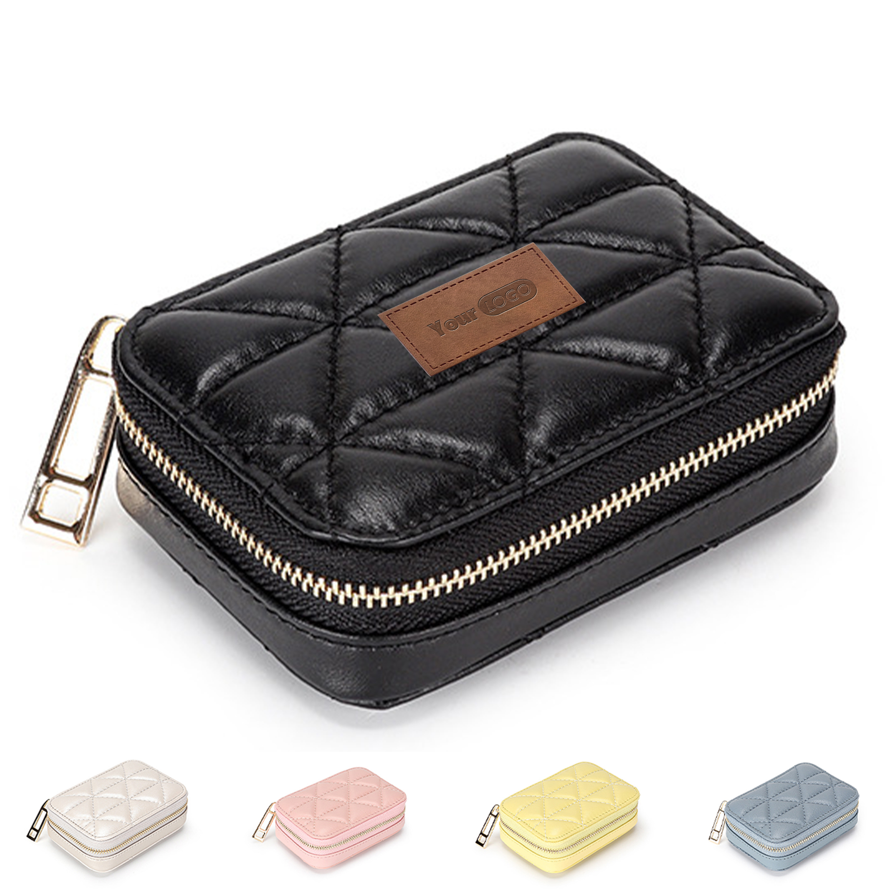 Genuine Leather Carry mirror to store your makeup bag 3