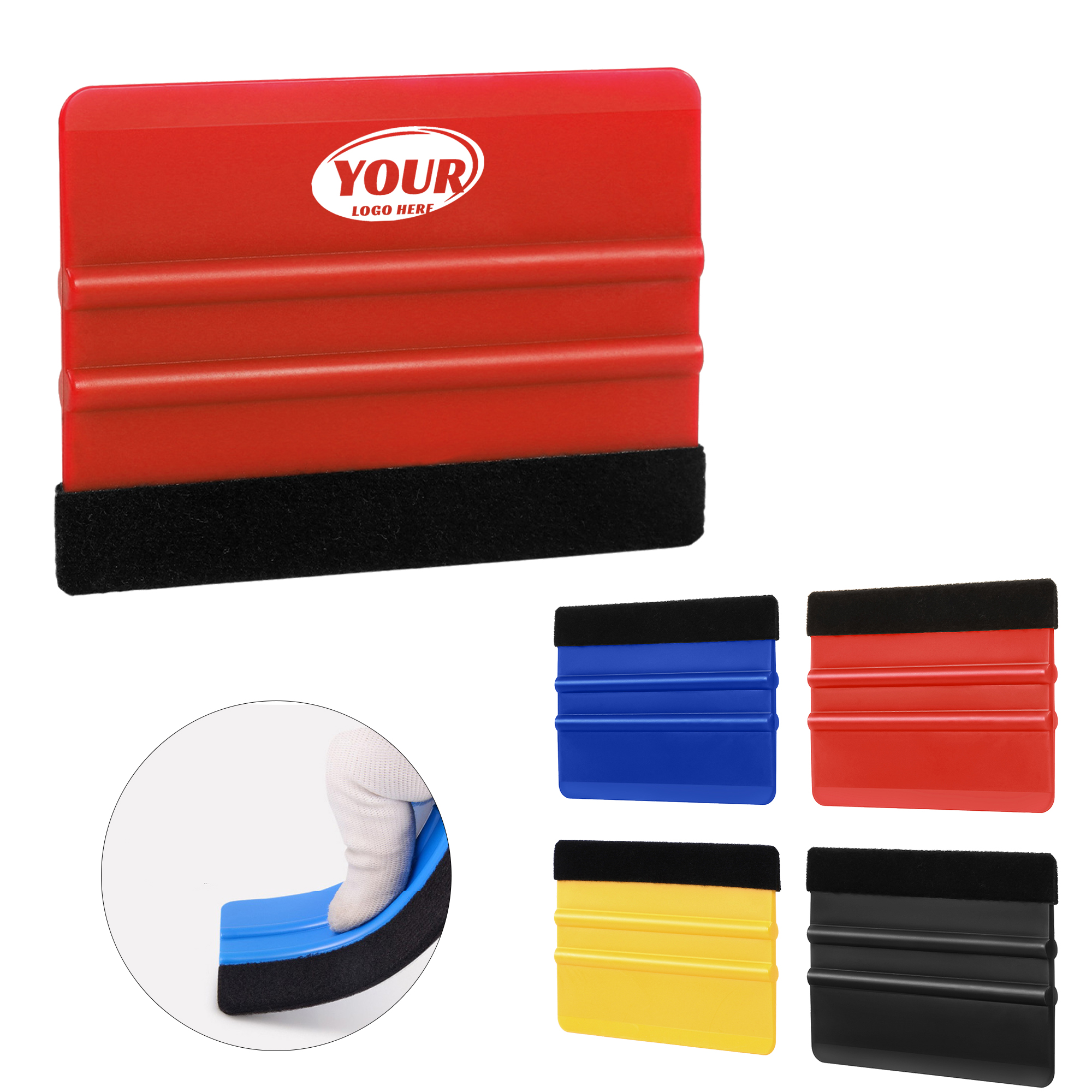 Car Plastic Felt Edge Scraper 3
