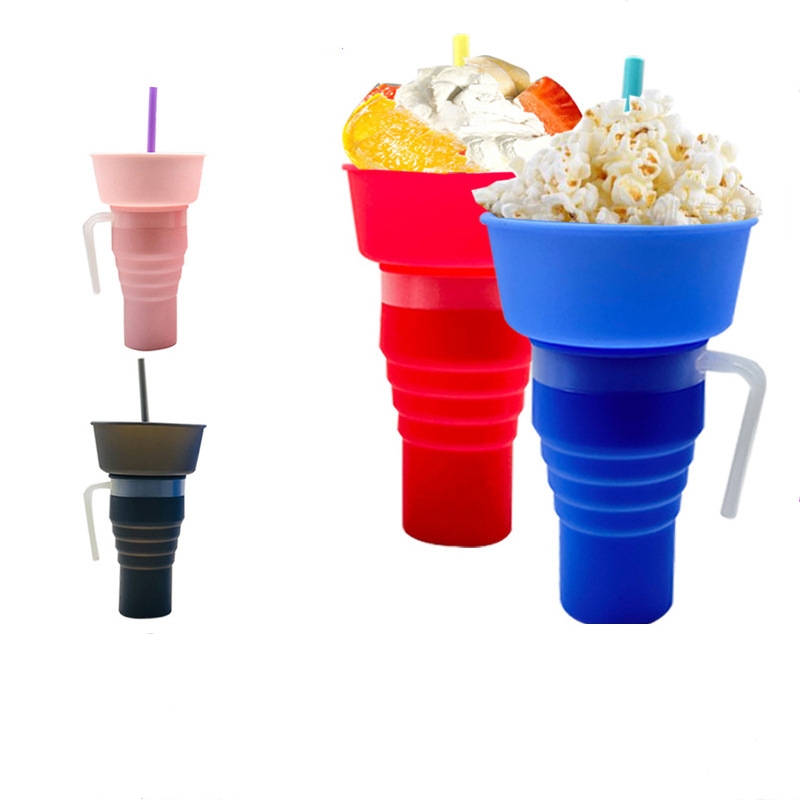 Custom Collapsible Stadium Tumbler with Snack Bowl 2