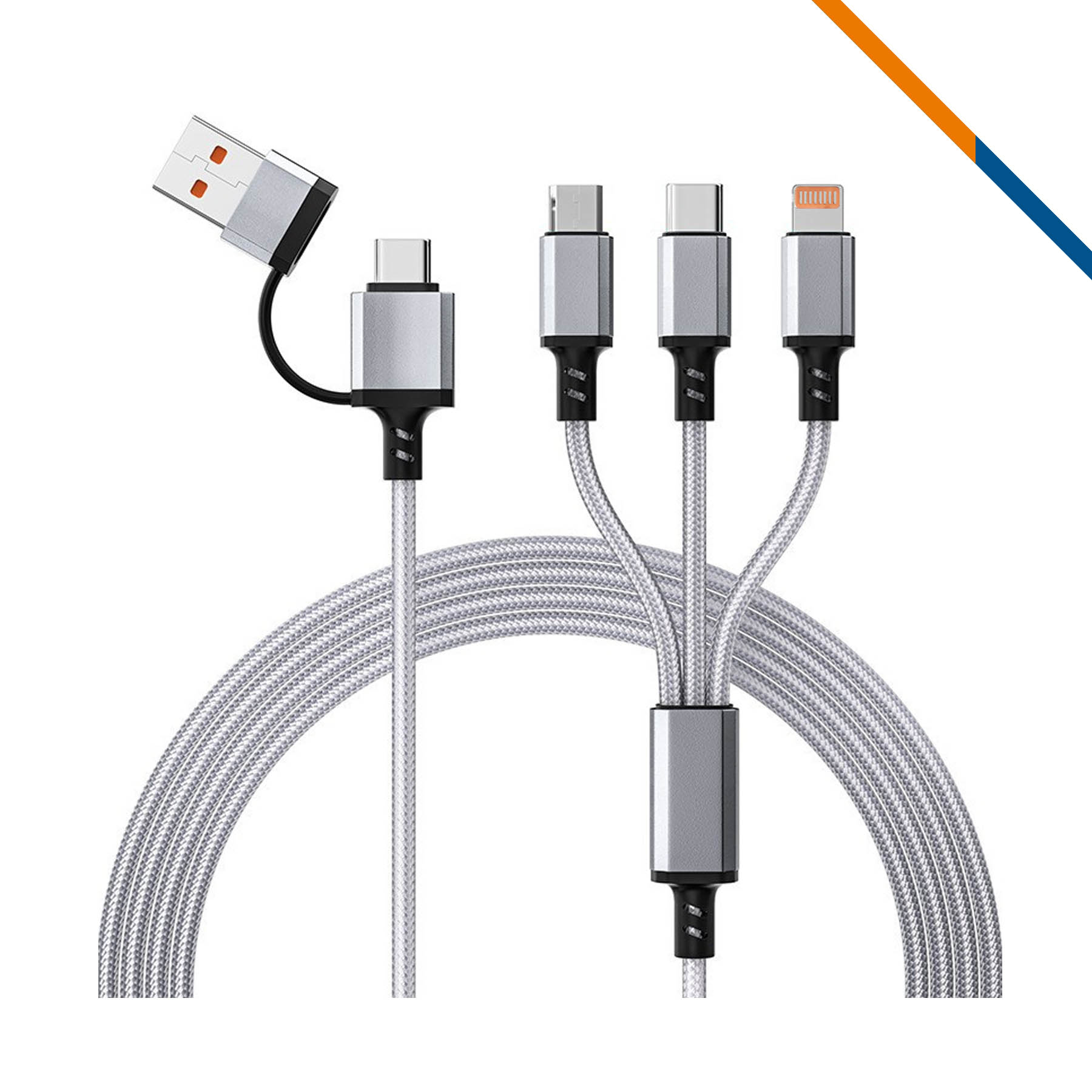 ZapCord 5in1 Fast Charging Data Transfer Cable 14