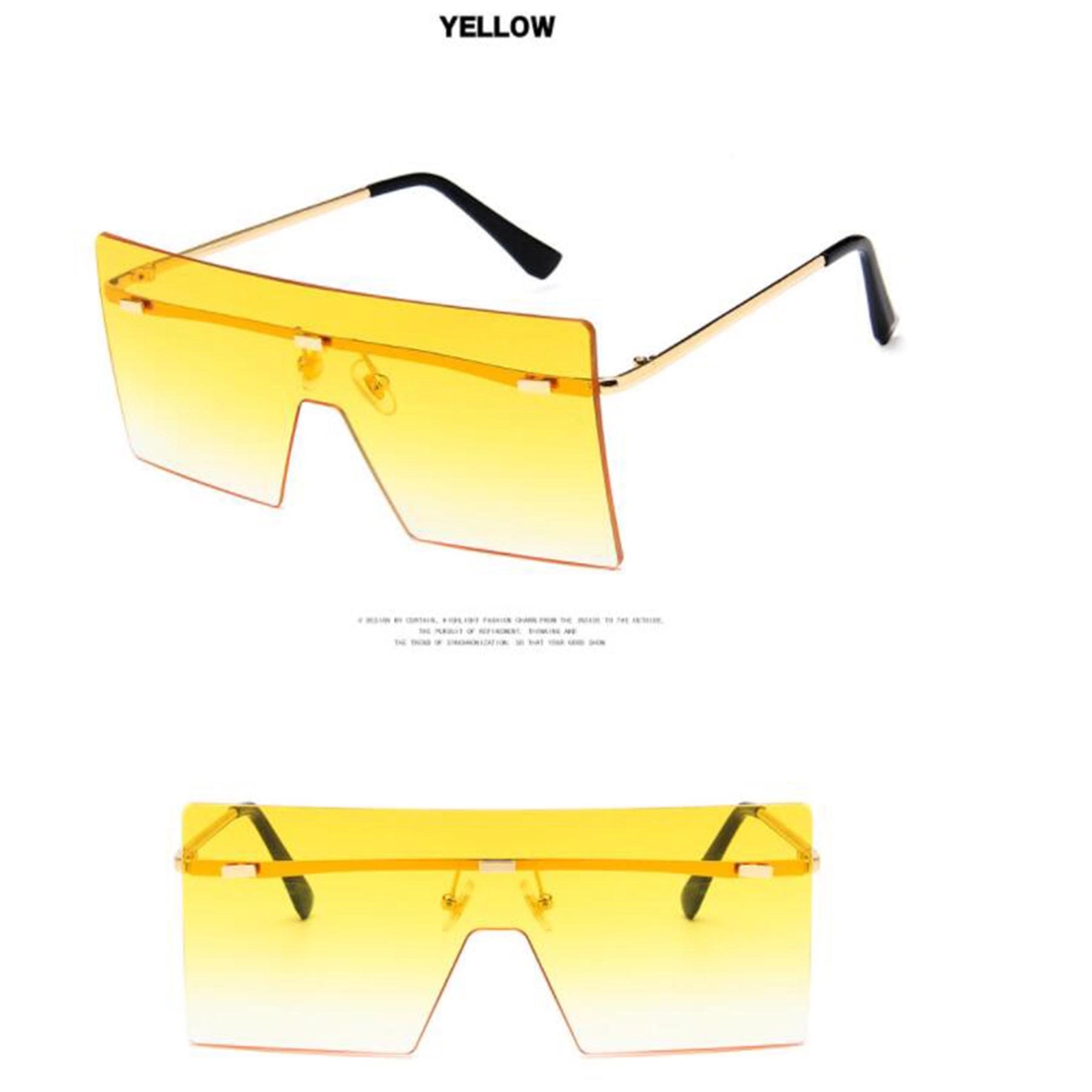 Retro Rimless Rectangle Sunglasses 7