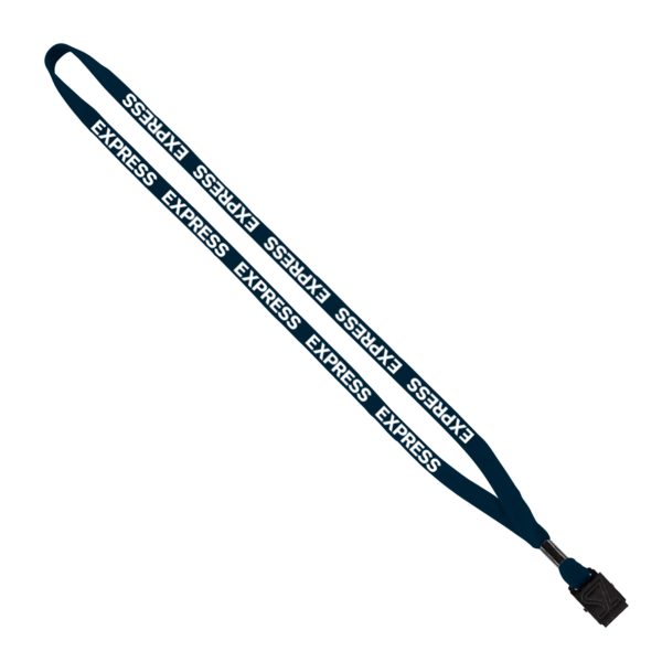 1/2" Cotton Lanyard with Metal Crimp & Split-Ring 5