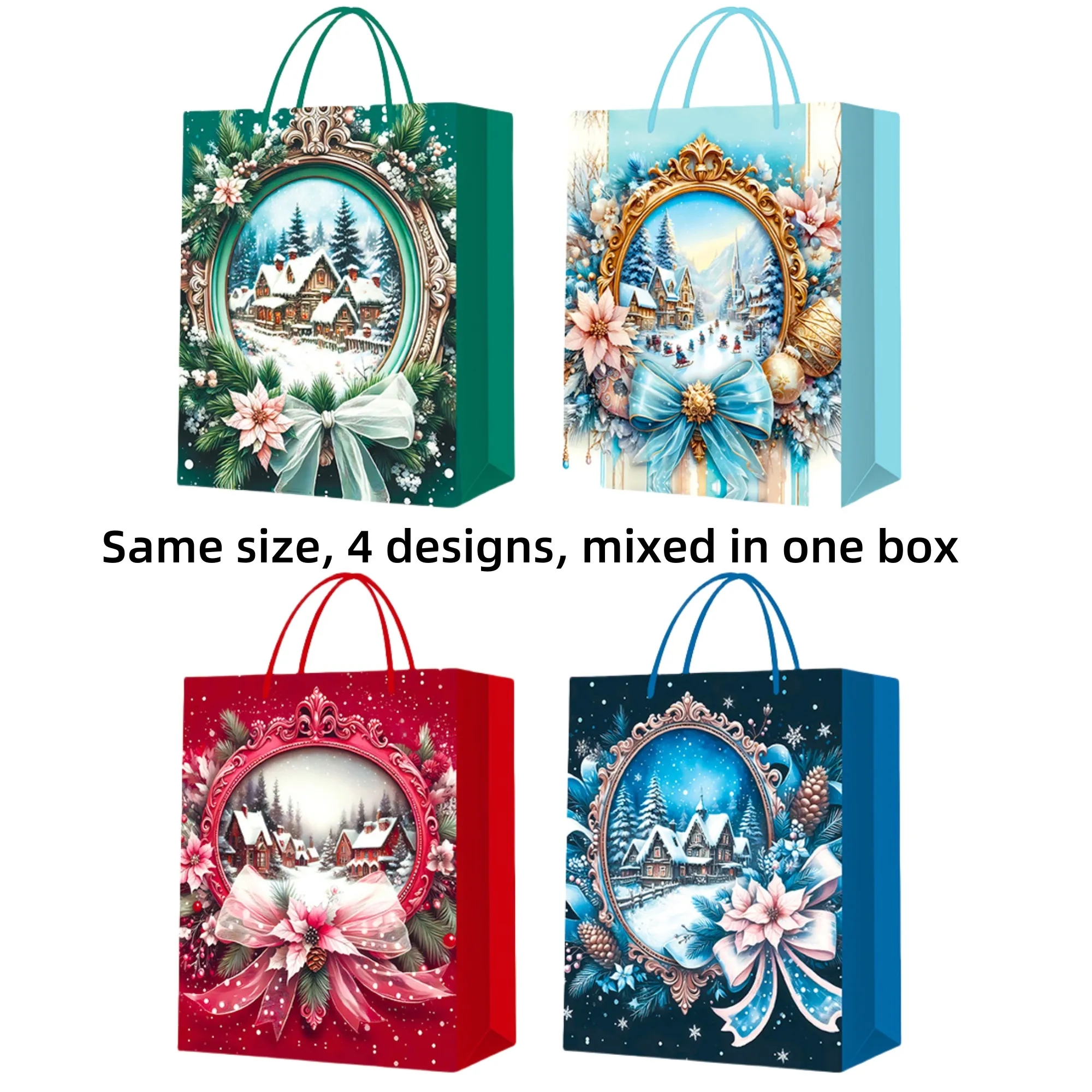 Festive Present Bag - Bauble Pattern For Gifting 3