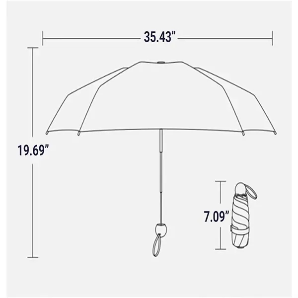 Compact UV-Protective Folding Umbrella with Case 20