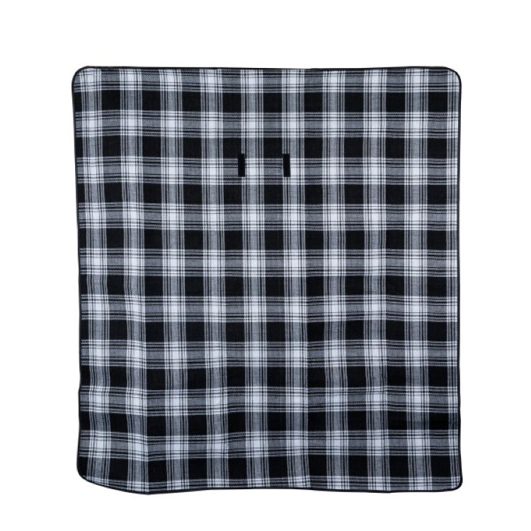 True® Dine™ Picnic Blanket in Black Plaid 1