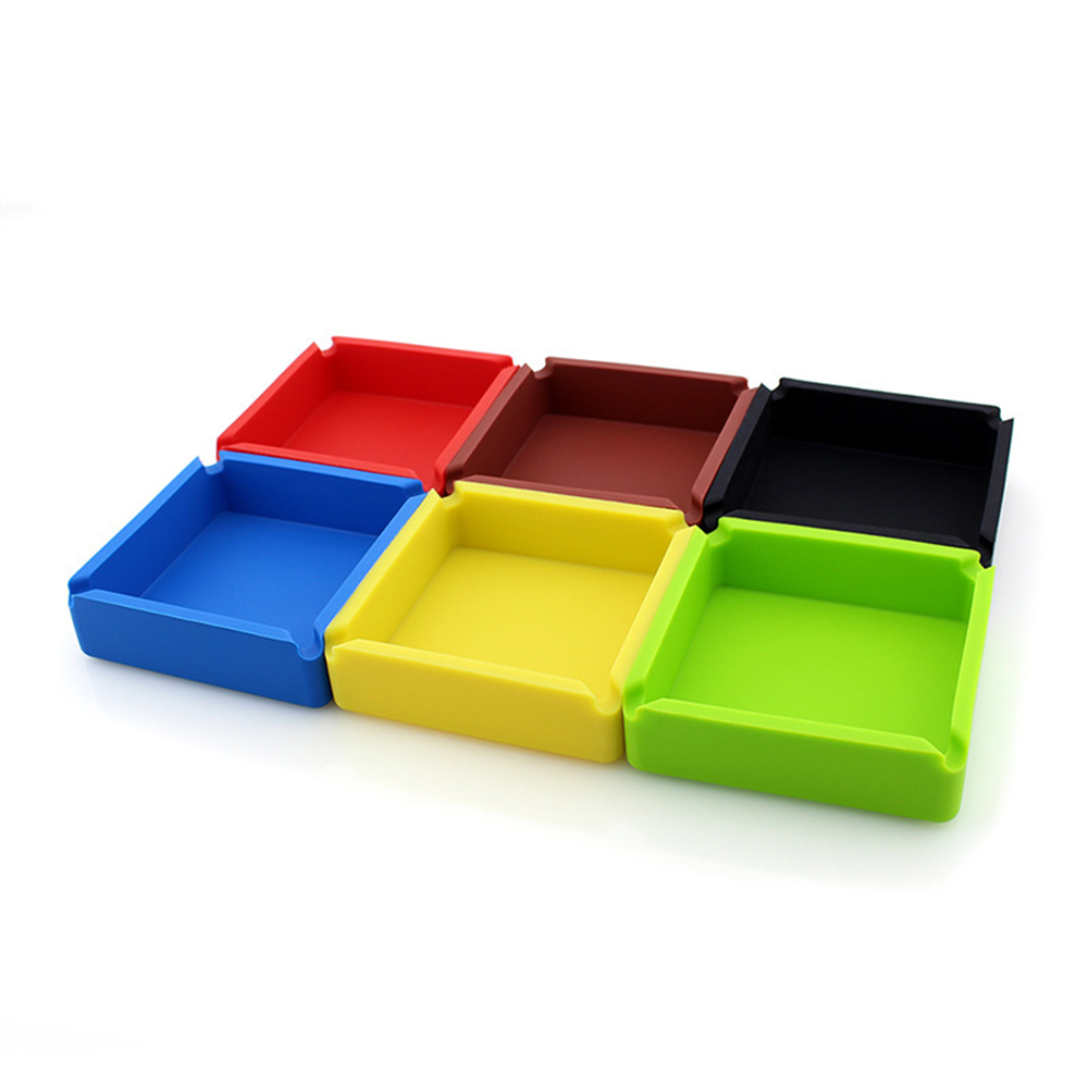 Square Thickening Silicone Ashtray 5