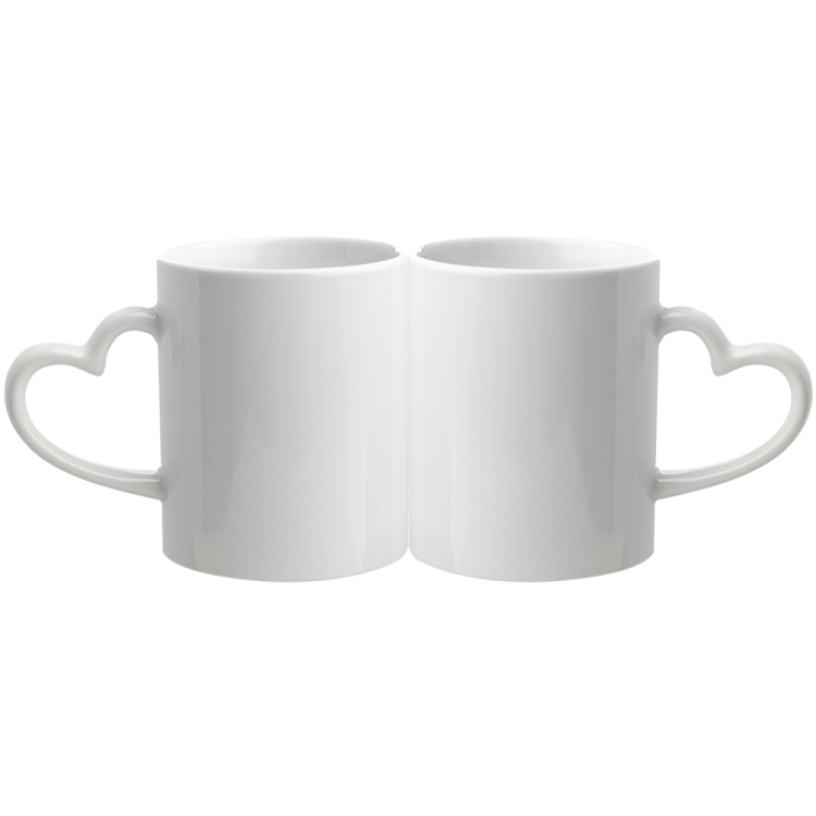 11 oz Full Color Heart Shape Handle Coffee Mug 2