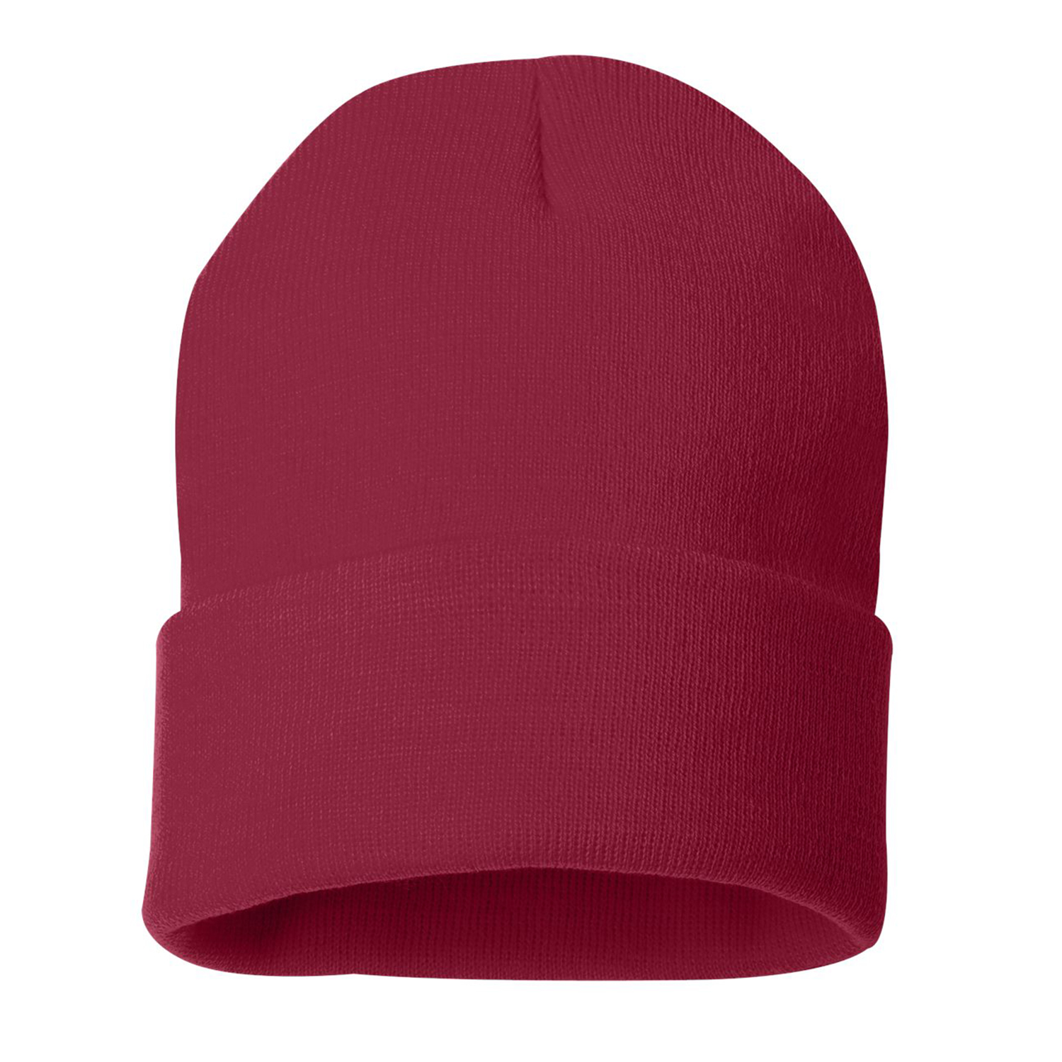 Solid Cuffed Beanie w/ Sewn Woven Patch 52