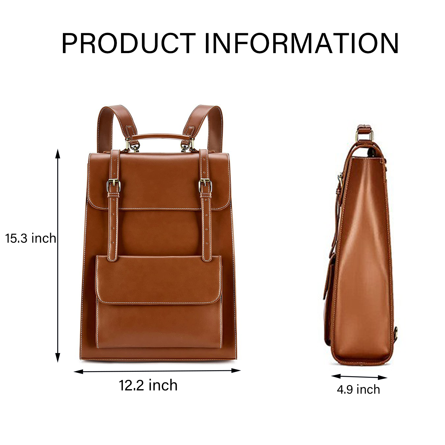Laptop Backpack for Women PU Leather Bag 2