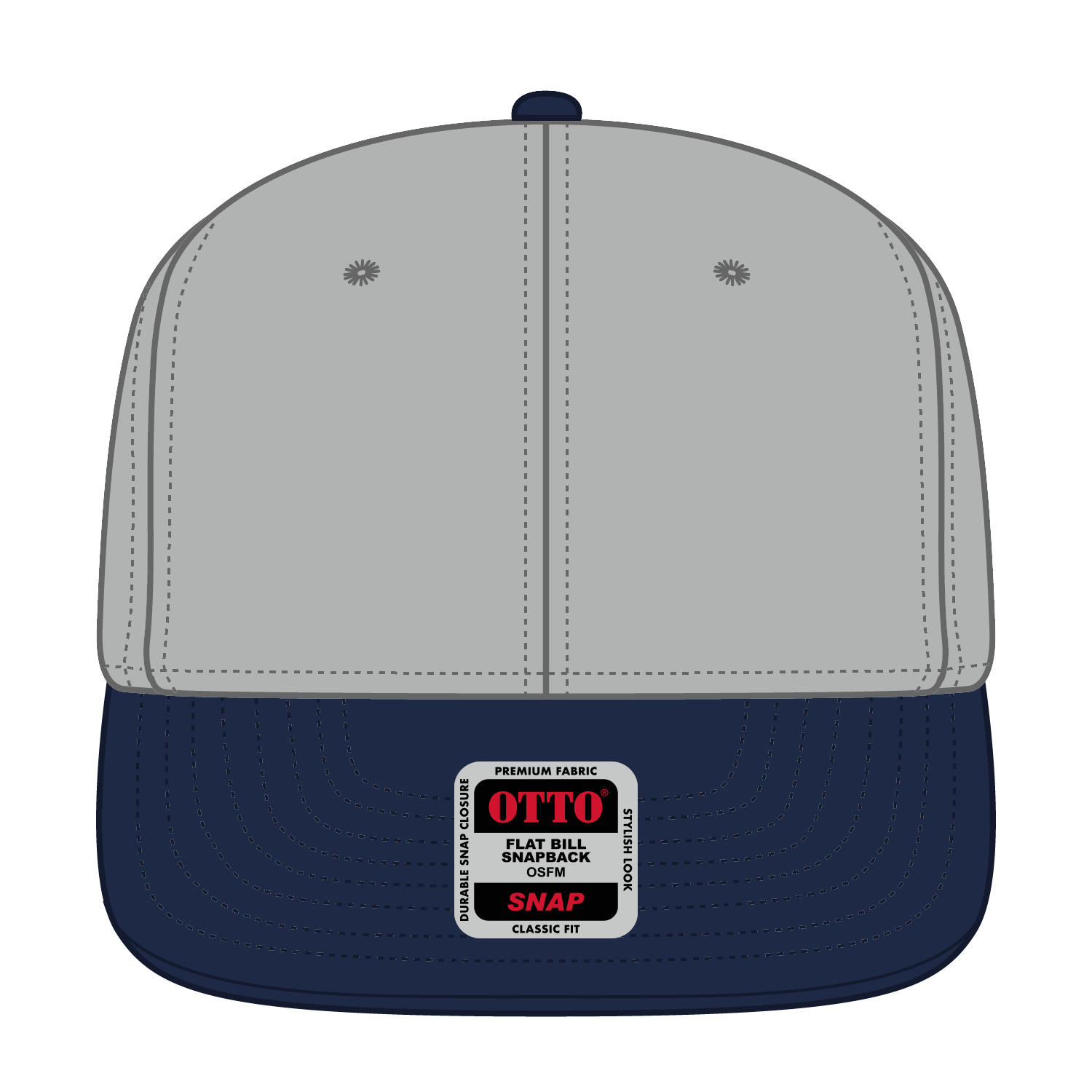 OTTO CAP® OTTO SNAP 6 Panel Pro Style Snapback Hat 141
