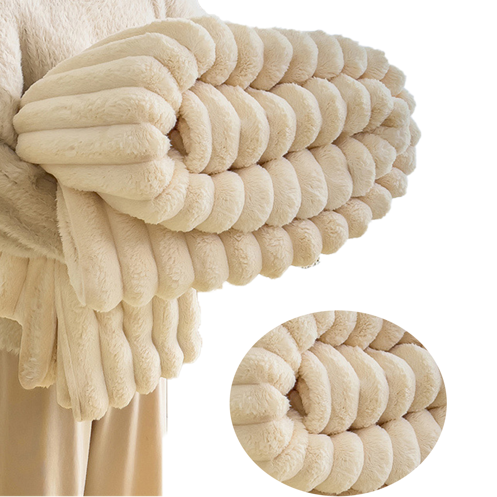 Light Luxury Rabbit Fur Blanket 4