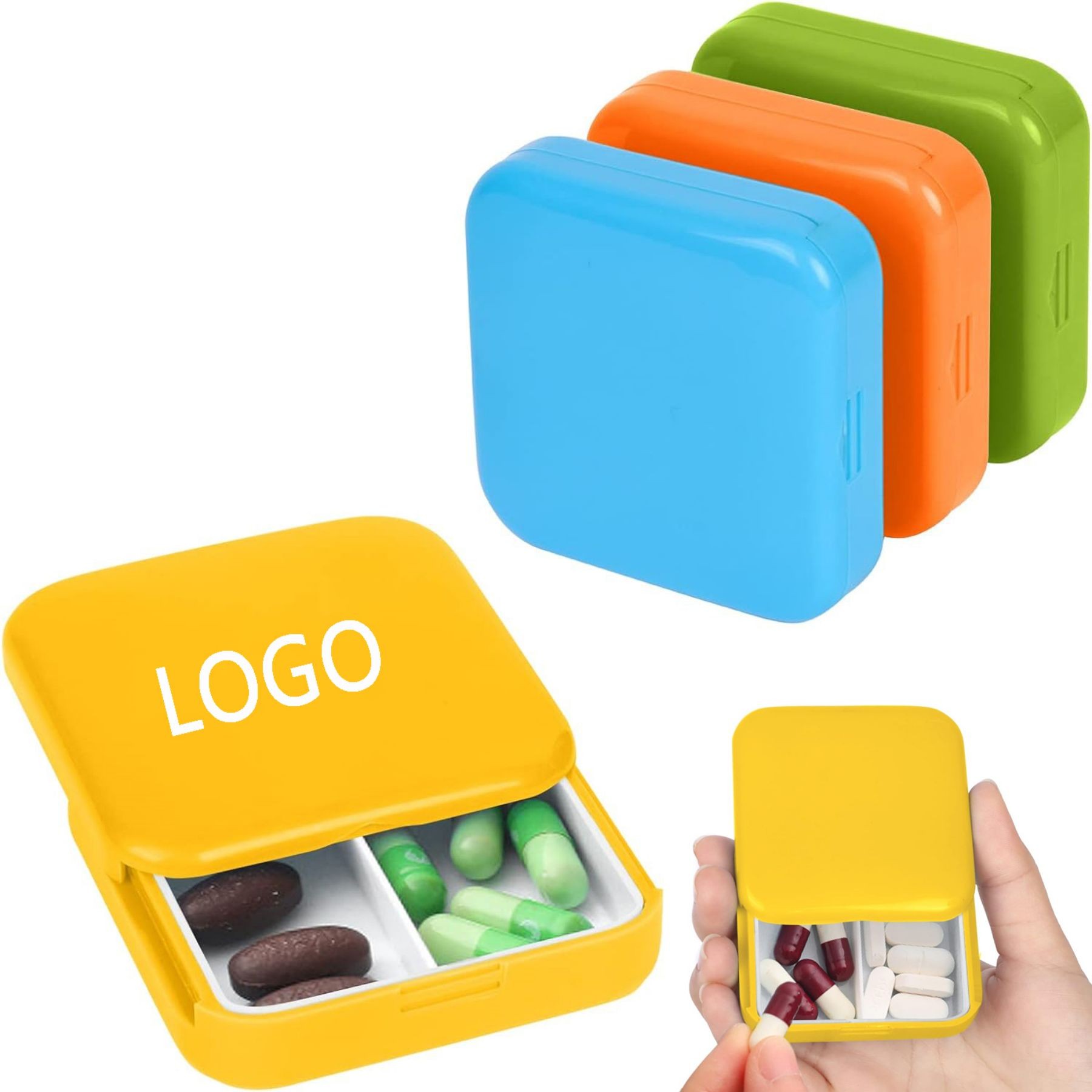 2 Dispensing Travel Pill Organizer