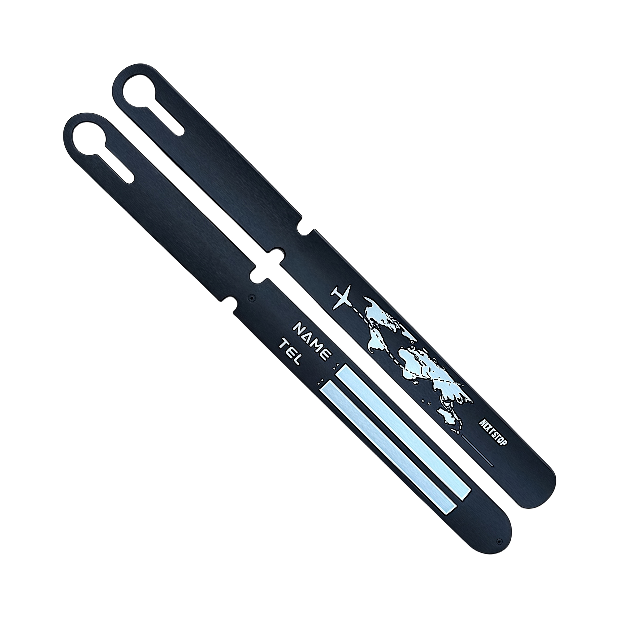 Reusable Silicone Luggage Tag Wristband for Travel Backpack Suitcase Anti-Loss Anti-Peeping 1