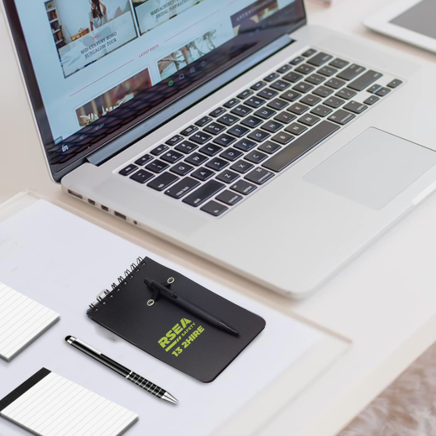 Mini Small Pocket Notebook W/ Pen Holder 4