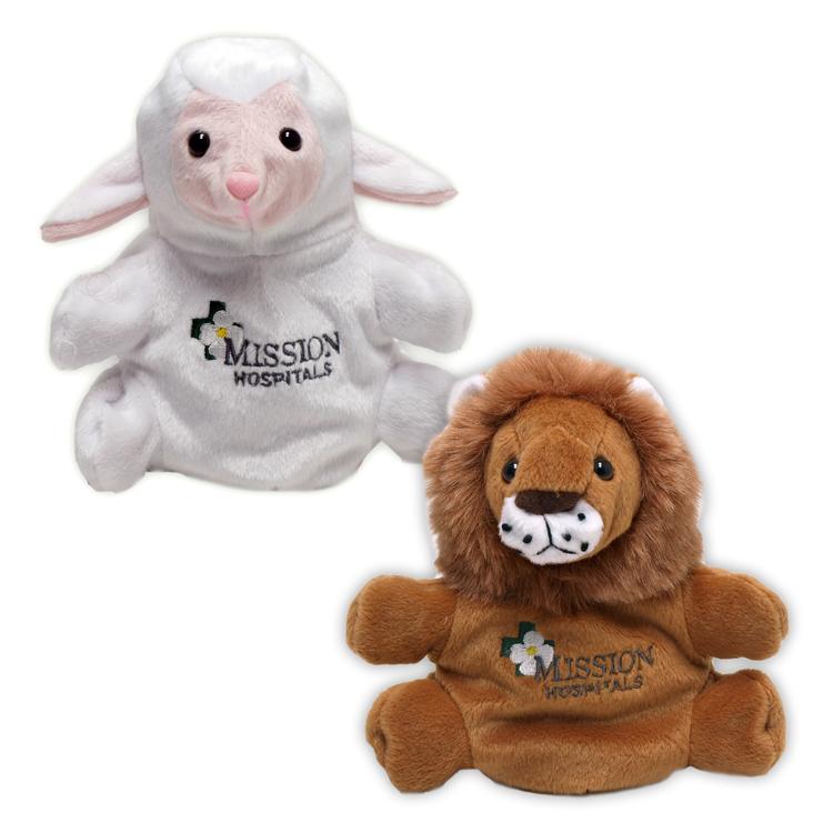 7" Lion Lamb Puppet 2