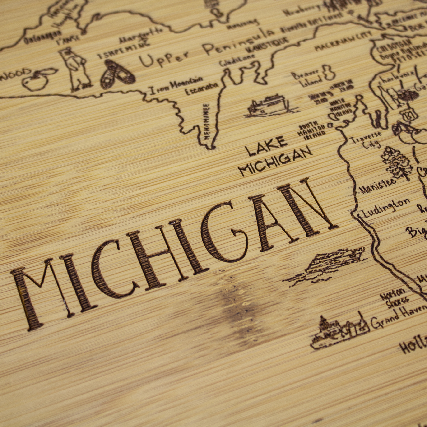A Slice of Life Michigan Serving & Cutting Board 8