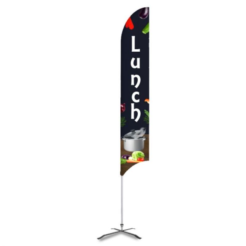 Lunch Pre Printed 15' G7 Feather Flag - Black 2
