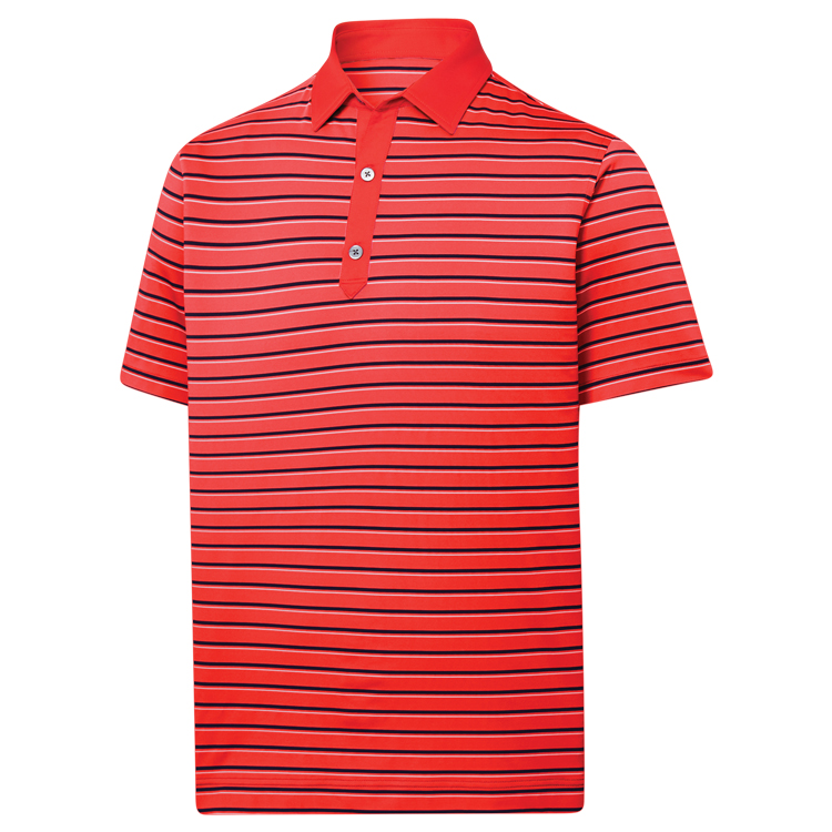 FootJoy ProDry Performance Lisle Multi-Stripe Self Collar- Athletic Fit Polo 4