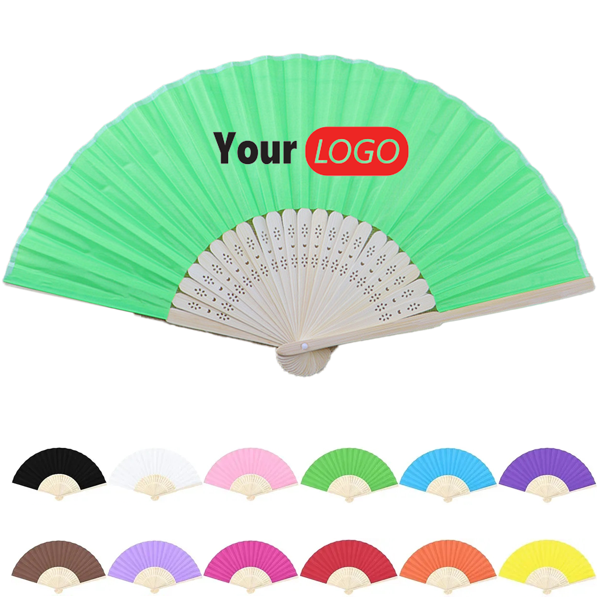 Custom Printed Bamboo Hand Fan 2