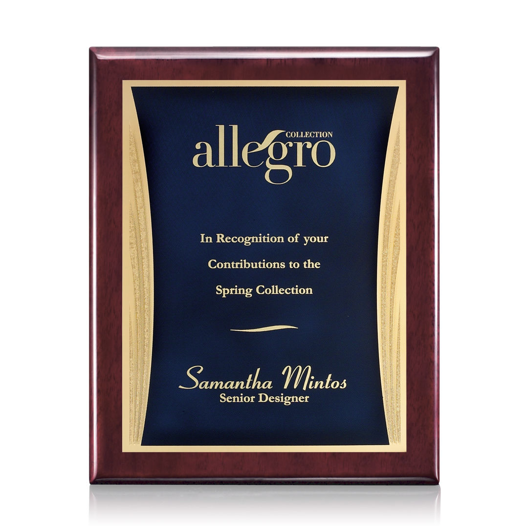 Oakleigh/Showtime Plaque - Rosewood/Blue 6
