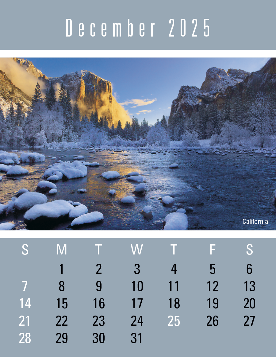 Press-N-Stick Scenic Calendar