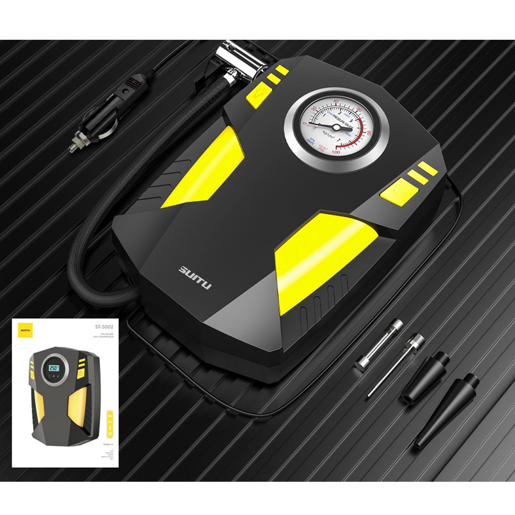 Tire Inflator Portable Air Compressor Electric Car Cigarette 3