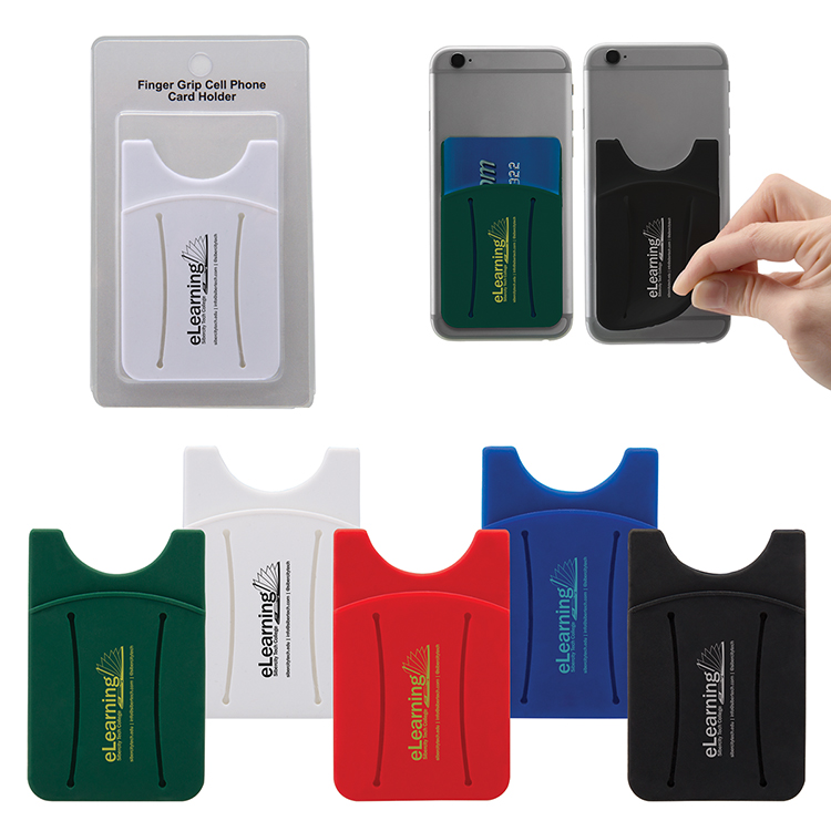 Finger Grip Cell Phone Card Holder w/Packaging