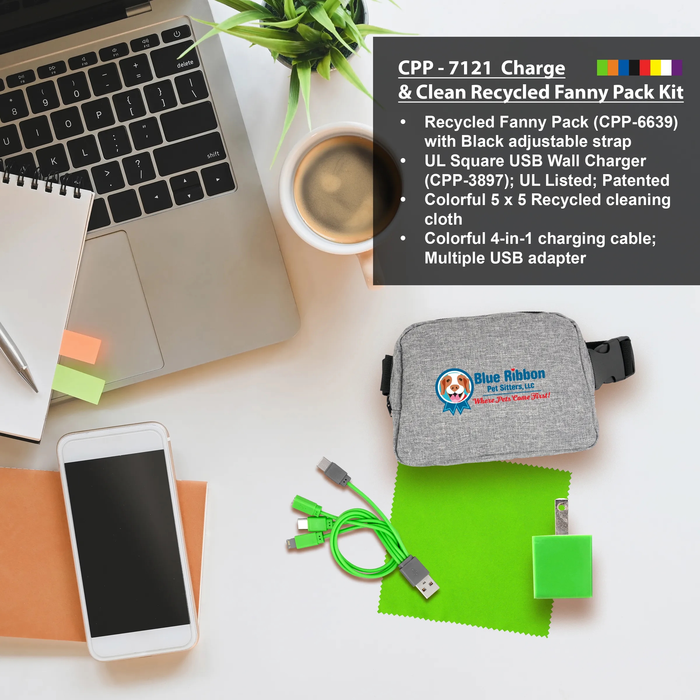 CHARGE & CLEAN RECYCLED FANNY PACK KIT 11
