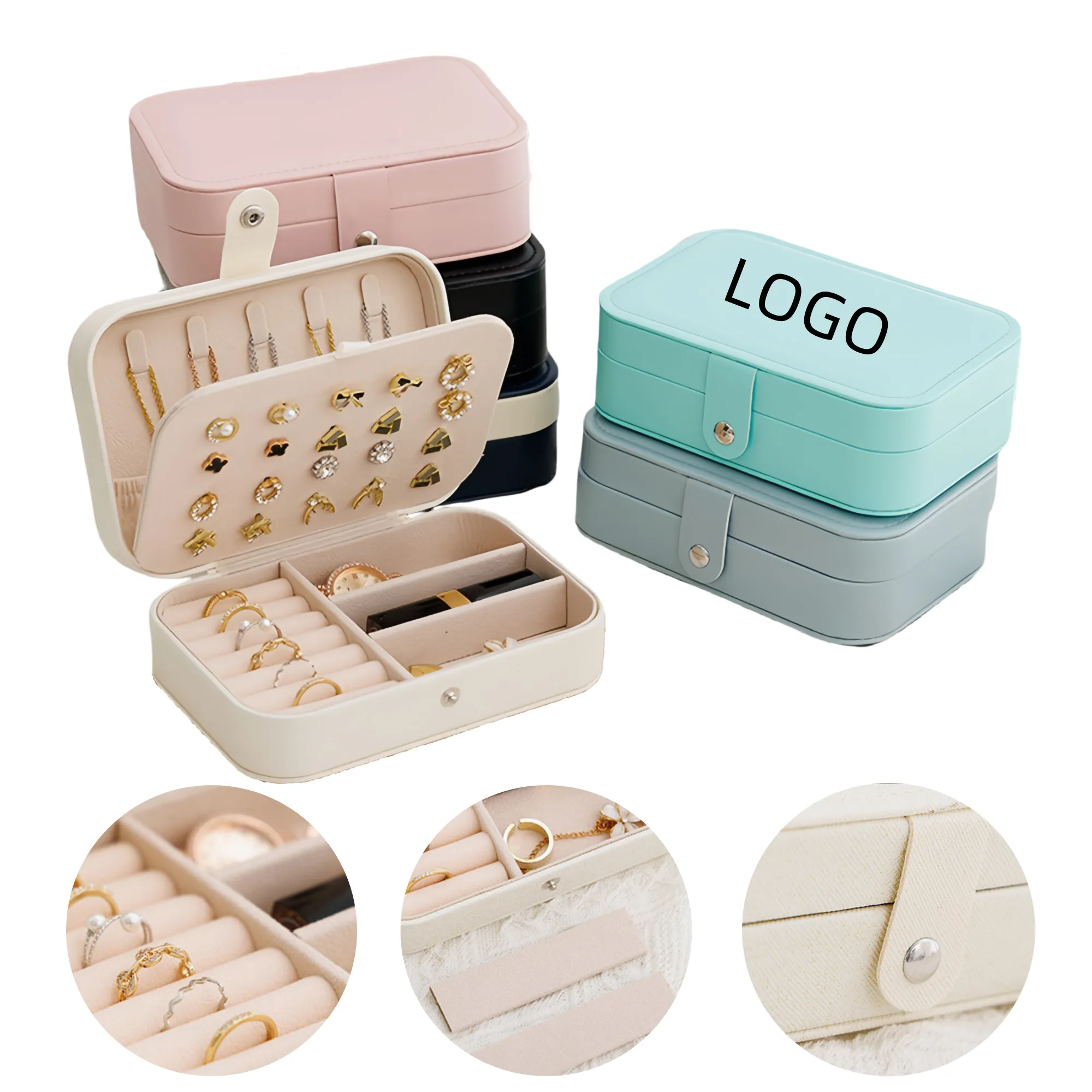 PU Leather Large Capacity Jewelry Box 2